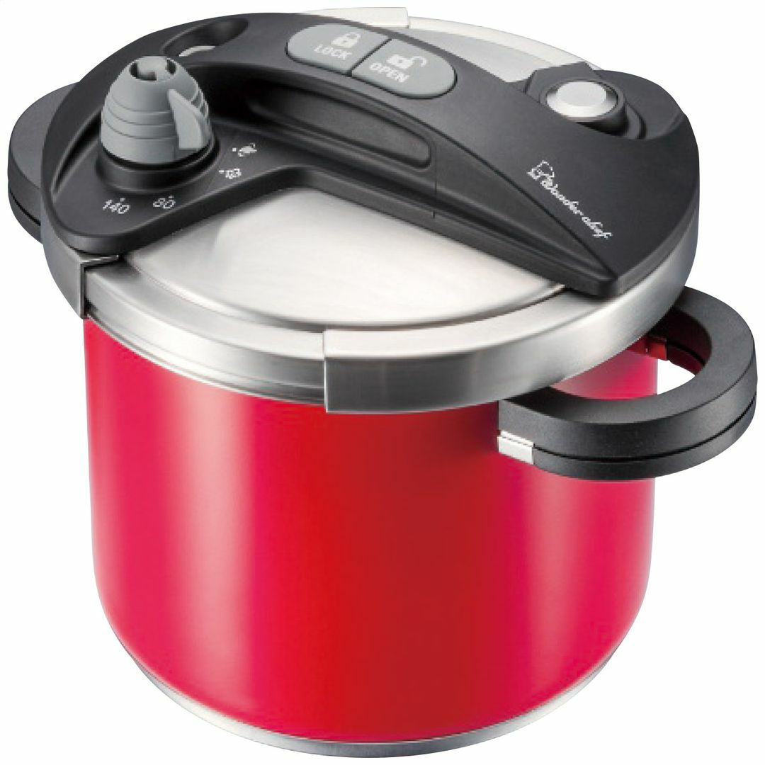 ワンダーシェフ オースプラス 両手圧力鍋 5l レッド《公式》ギフト