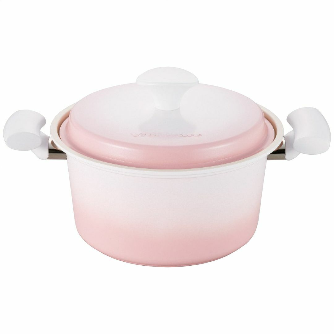ビタクラフト ライト 両手鍋21cm ピンクの説明画像2