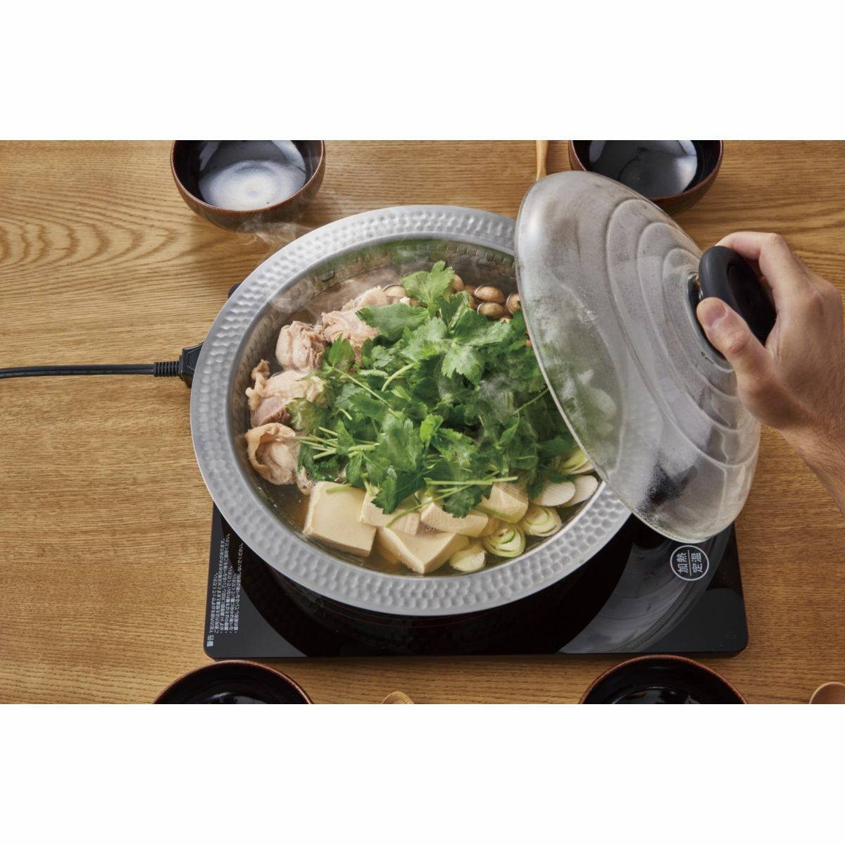 HARIO ハリオ フタがガラスのＩＨ対応ステンレス鍋２３雪平の説明画像2