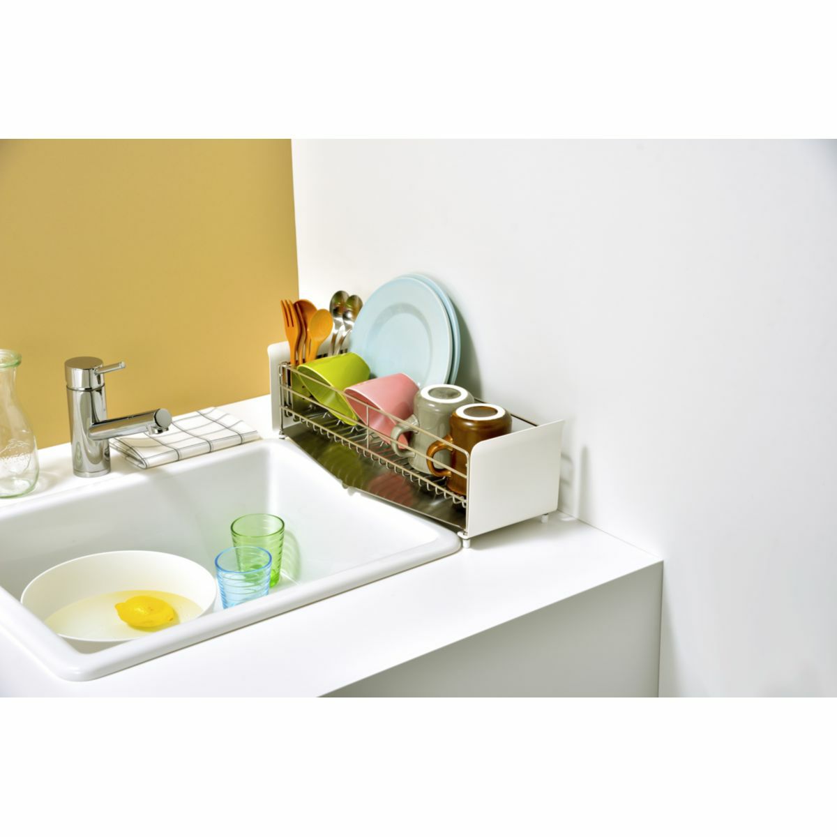 UtaU ウタウ 水切りラックショート ピュアホワイトの説明画像3