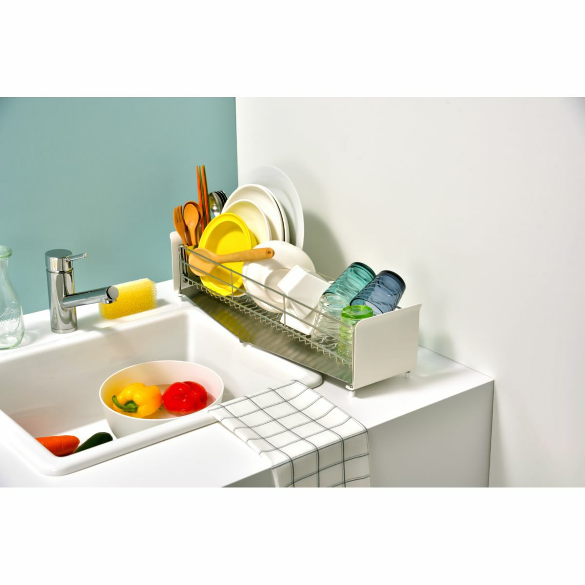 UtaU ウタウ 水切りラックロング ピュアホワイトの説明画像10