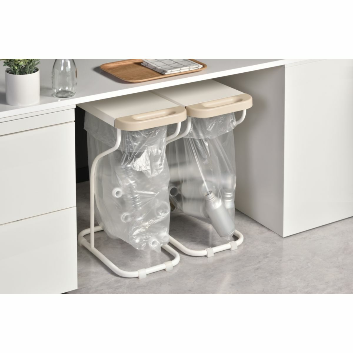 fillete フィレッテ リサイクルスタンド ホワイト×ライトベージュの説明画像2