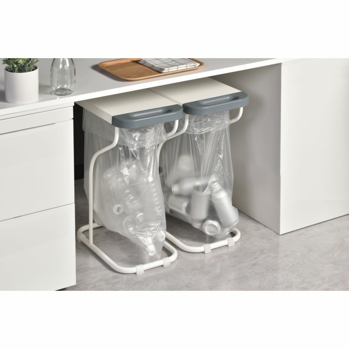 fillete フィレッテ リサイクルスタンド ホワイト×グレーの説明画像3