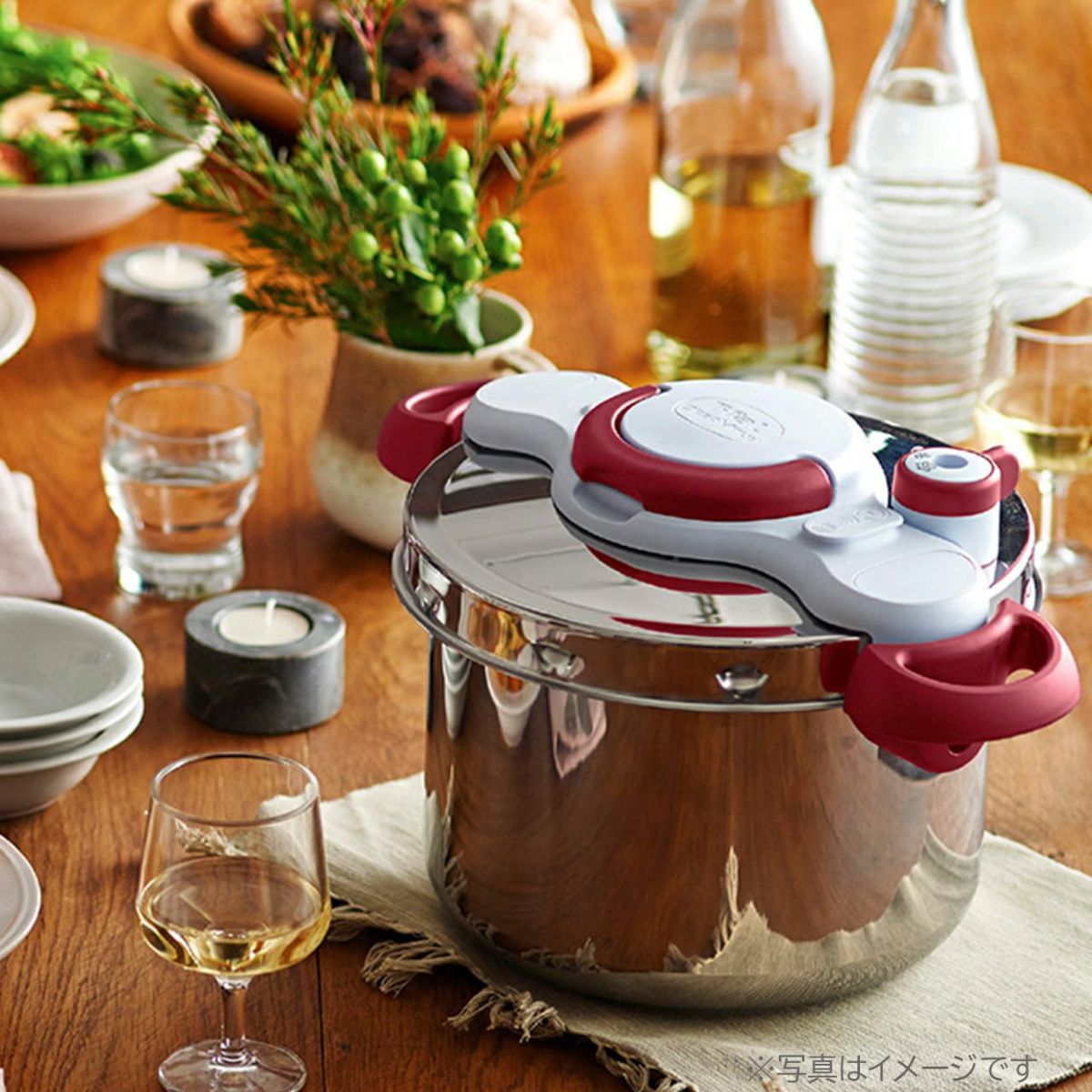 T-fal ティファール IH クリプソ ミニット デュオ ルージュ 5.2Lの説明画像2