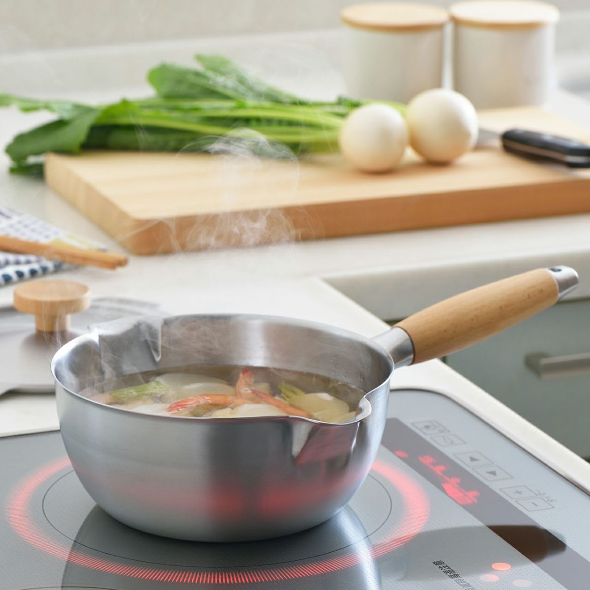 ヨシカワ aikata アイカタ 両口ステンレス 雪平鍋 18cmの説明画像5