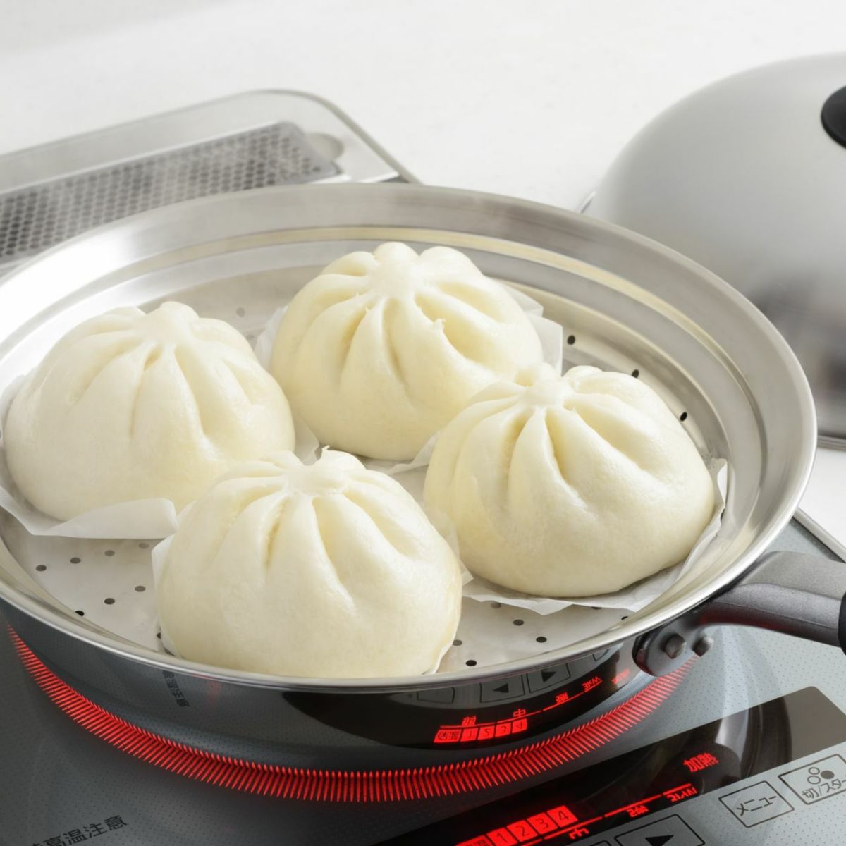 ヨシカワ フライパンにのせて簡単蒸しプレート ドーム型 （推奨サイズ24～26cm）の説明画像3