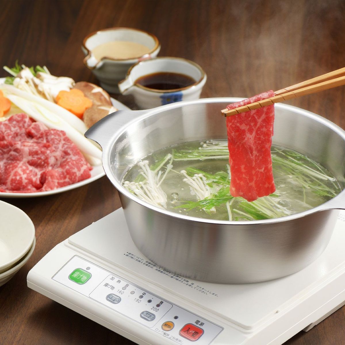 ヨシカワ 贅（zei)ステンレス寄せしゃぶ鍋 22cmの説明画像3