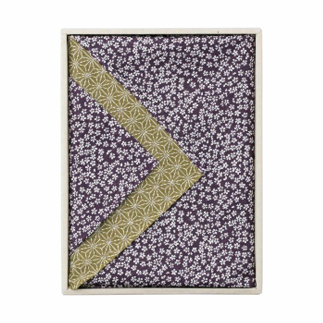 両面染め京ふろしき “小紋柄” 紫/利休の説明画像3