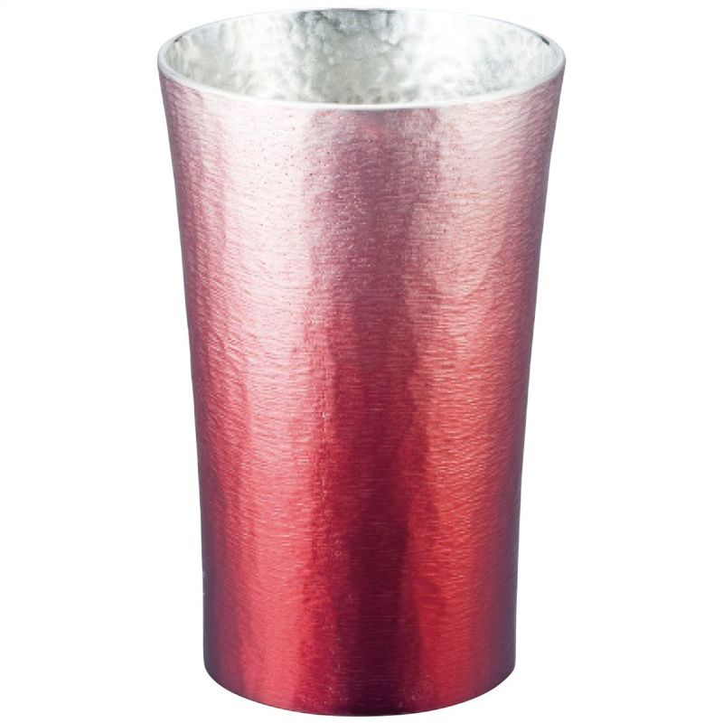 大阪錫器 錫製タンブラー200ml 赤の説明画像1