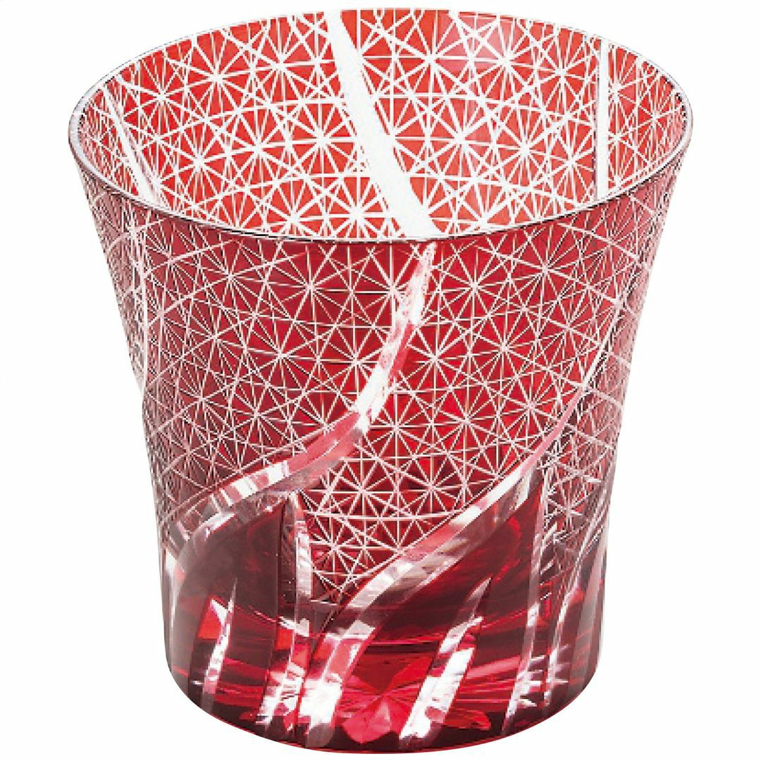 apide 手づくり切子タンブラー ルビーレッドの説明画像2