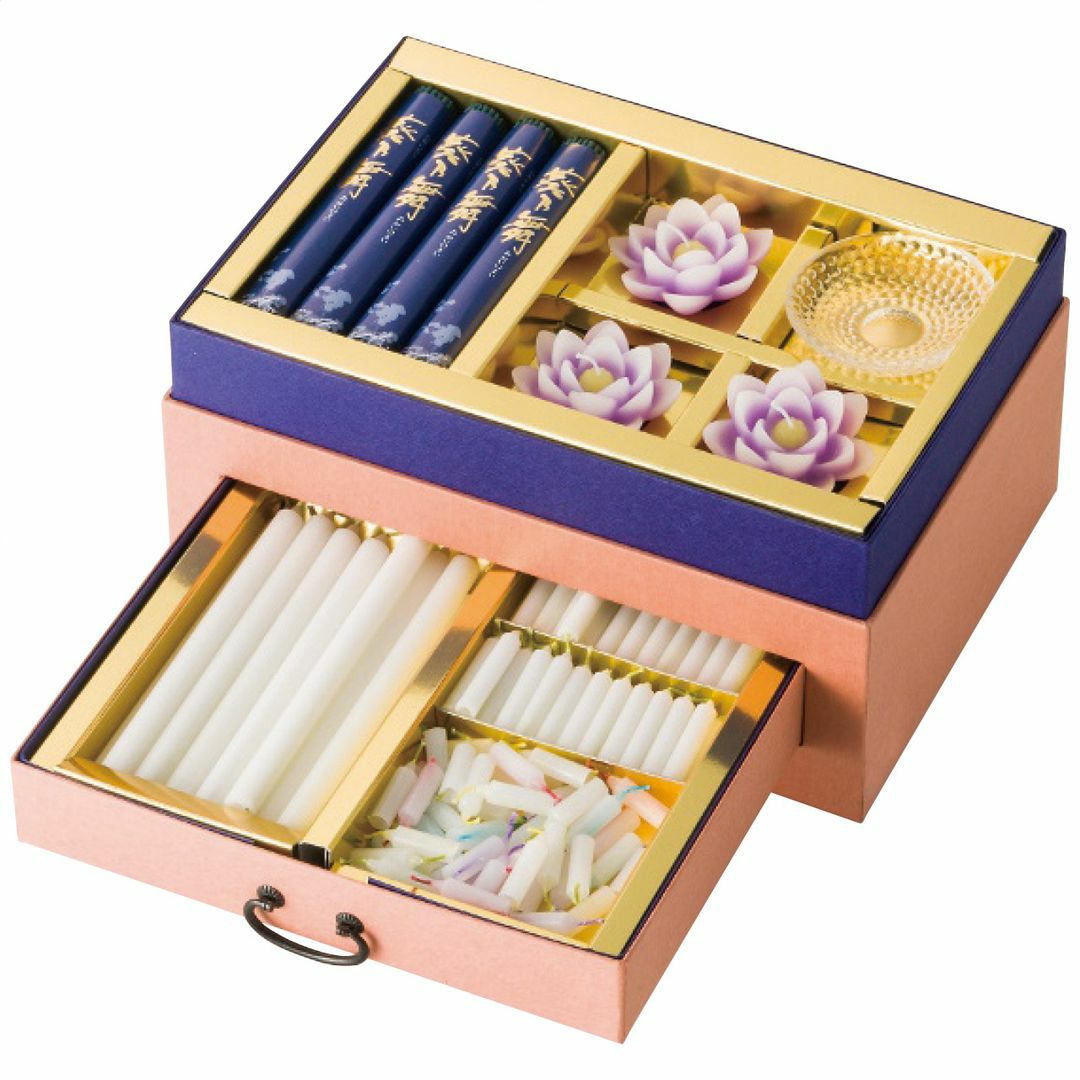 カメヤマ 浄雅(蓮紫) 線香・ローソクセットの説明画像2