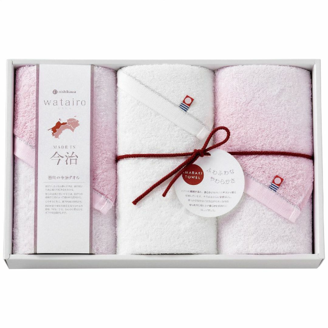 nishikawa 西川 わたいろ フェイスタオル3枚セット ピンクの説明画像2