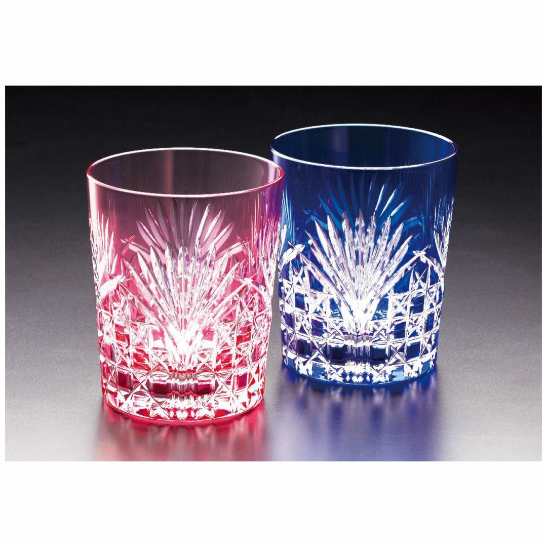 KAGAMI カガミクリスタル 江戸切子ペアロックグラスの説明画像2