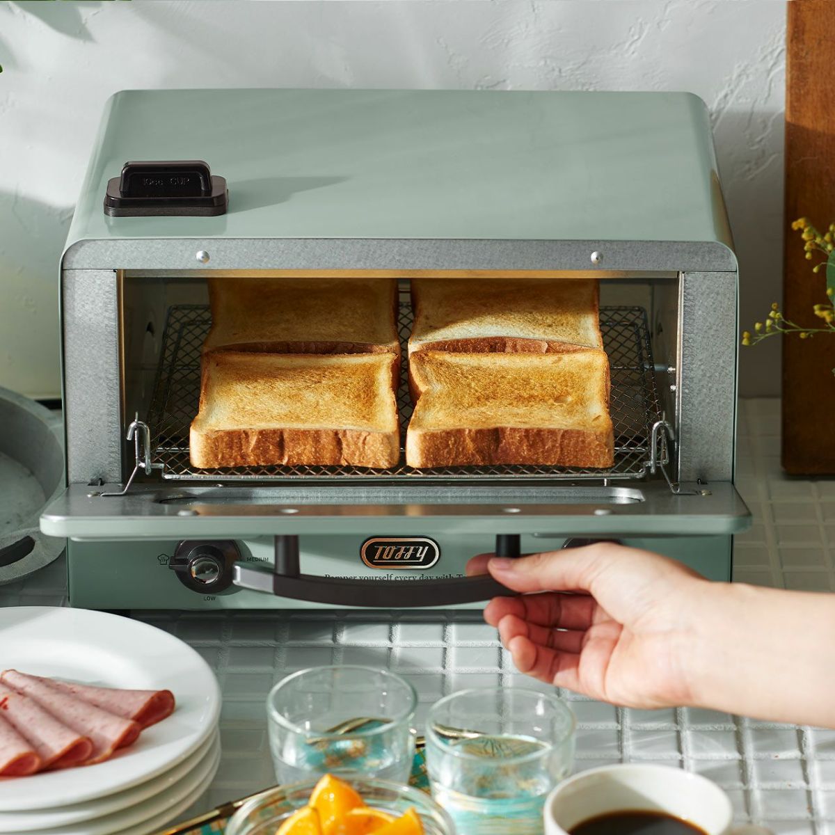 Toffy トフィー 遠赤スチームトースター PALE AQUAの説明画像8