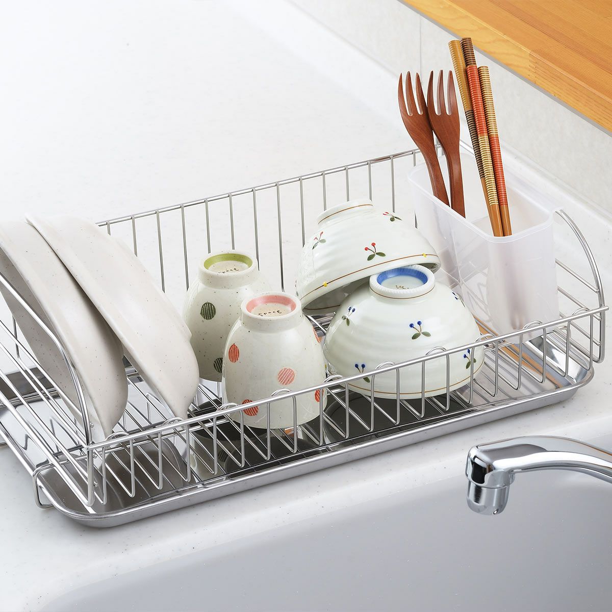 ヨシカワ バスケットが外せる突っ張り水切りの説明画像6