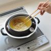 FUJIHORO 富士ホーロー 24cm天ぷら鍋（温度計付） ブラックの説明画像4