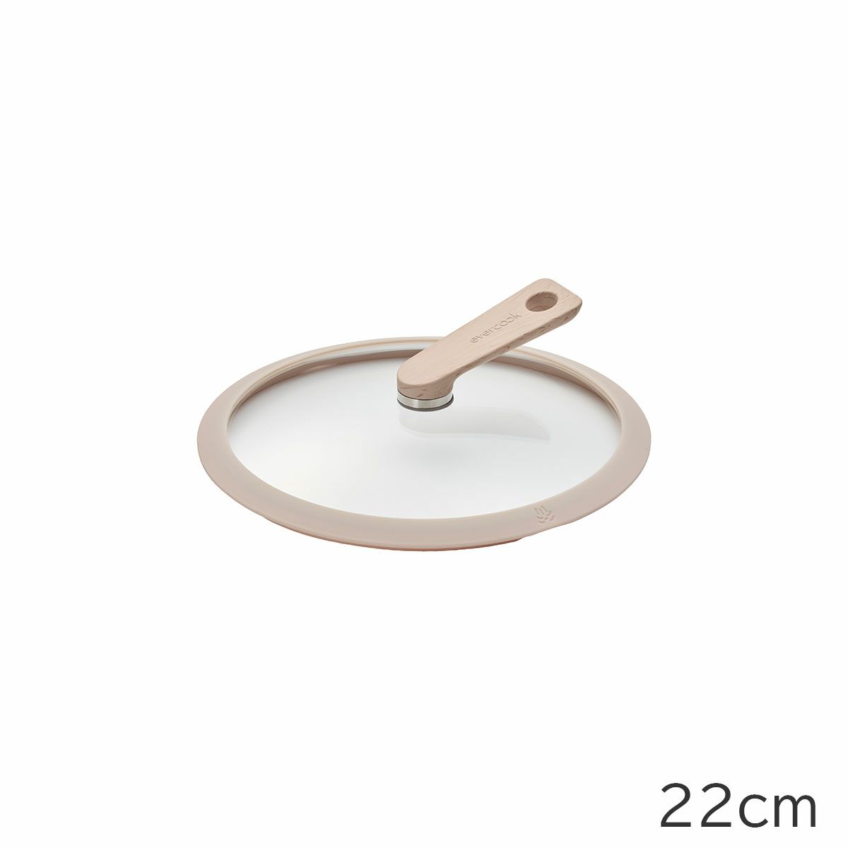 evercook DECO エバークック デコ 22cmフライパン+ガラスふたセット ベージュの説明画像3