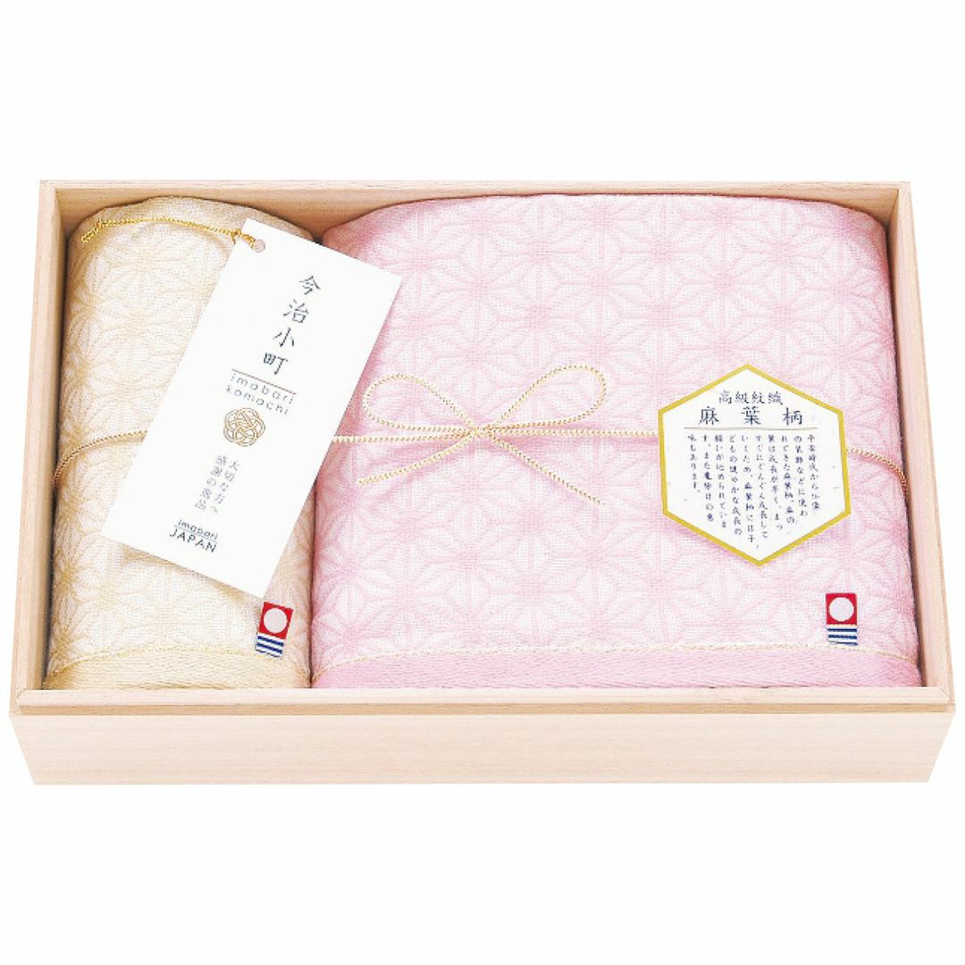 今治小町 麻葉つなぎ フェイス・ウォッシュタオルセットの説明画像2