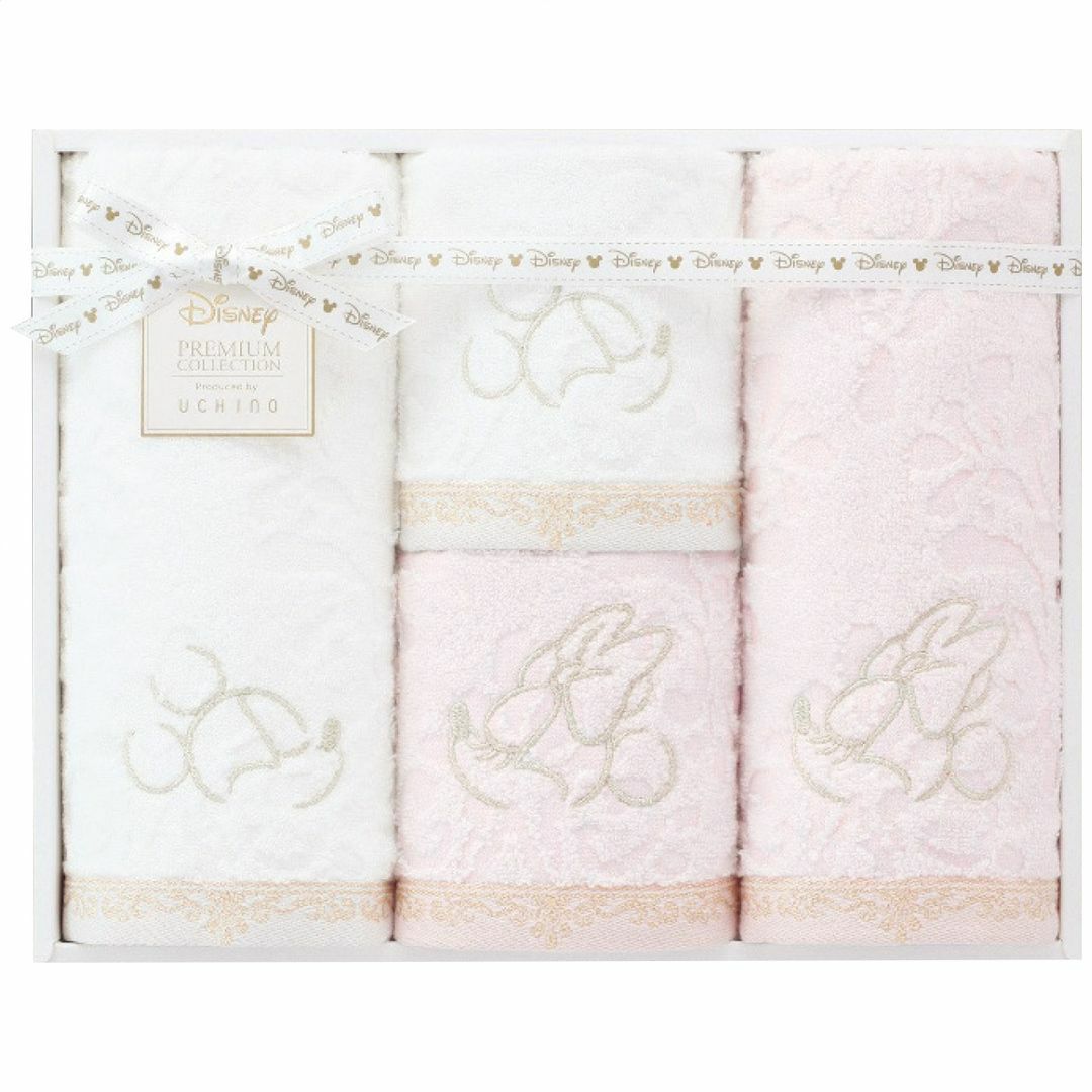 ディズニー　プレミアム フェイス・ウォッシュタオルセットピンクの説明画像2