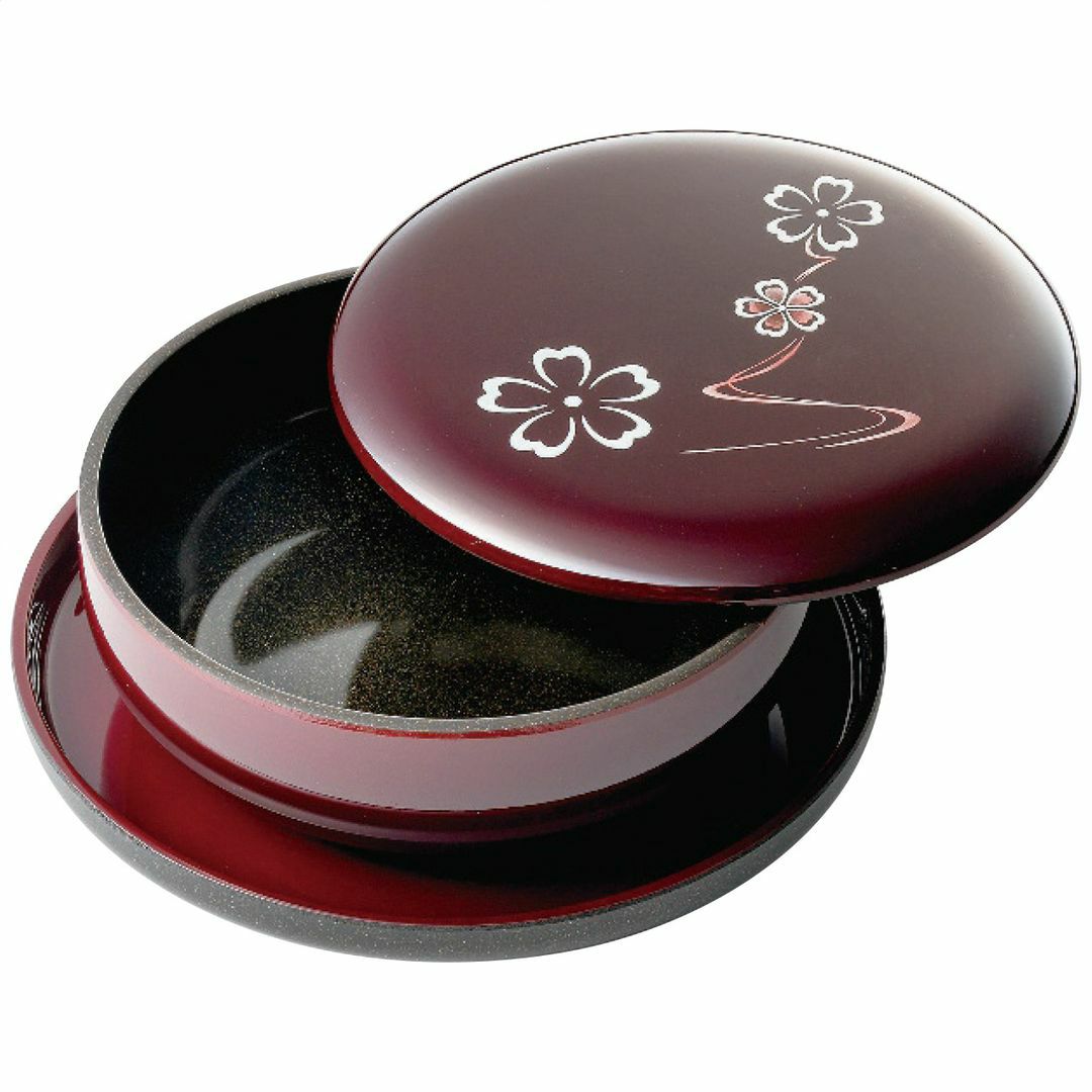 マコトジャパン 花ゆらり溜塗盆付菓子器の説明画像2