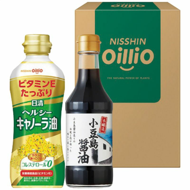 日清オイリオ 日清ヘルシーオイル＆小豆島醤油ギフトの説明画像1