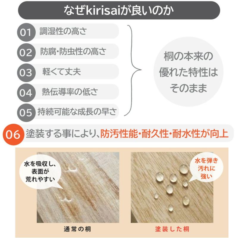 キリサイ kirisai 桐のこめ櫃5kg《公式》おしゃれキッチン用品ソルヴィータ