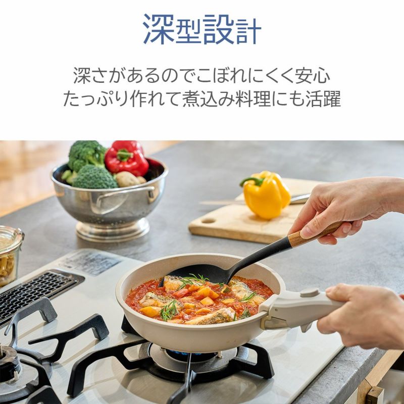 きちゃ　新品　kevnhaun 取っ手が外せるフライパン、鍋　５点セット 楽天市場】＜KEVNHAUN＞取っ手が取れる IH対応 フライパン 鍋 5